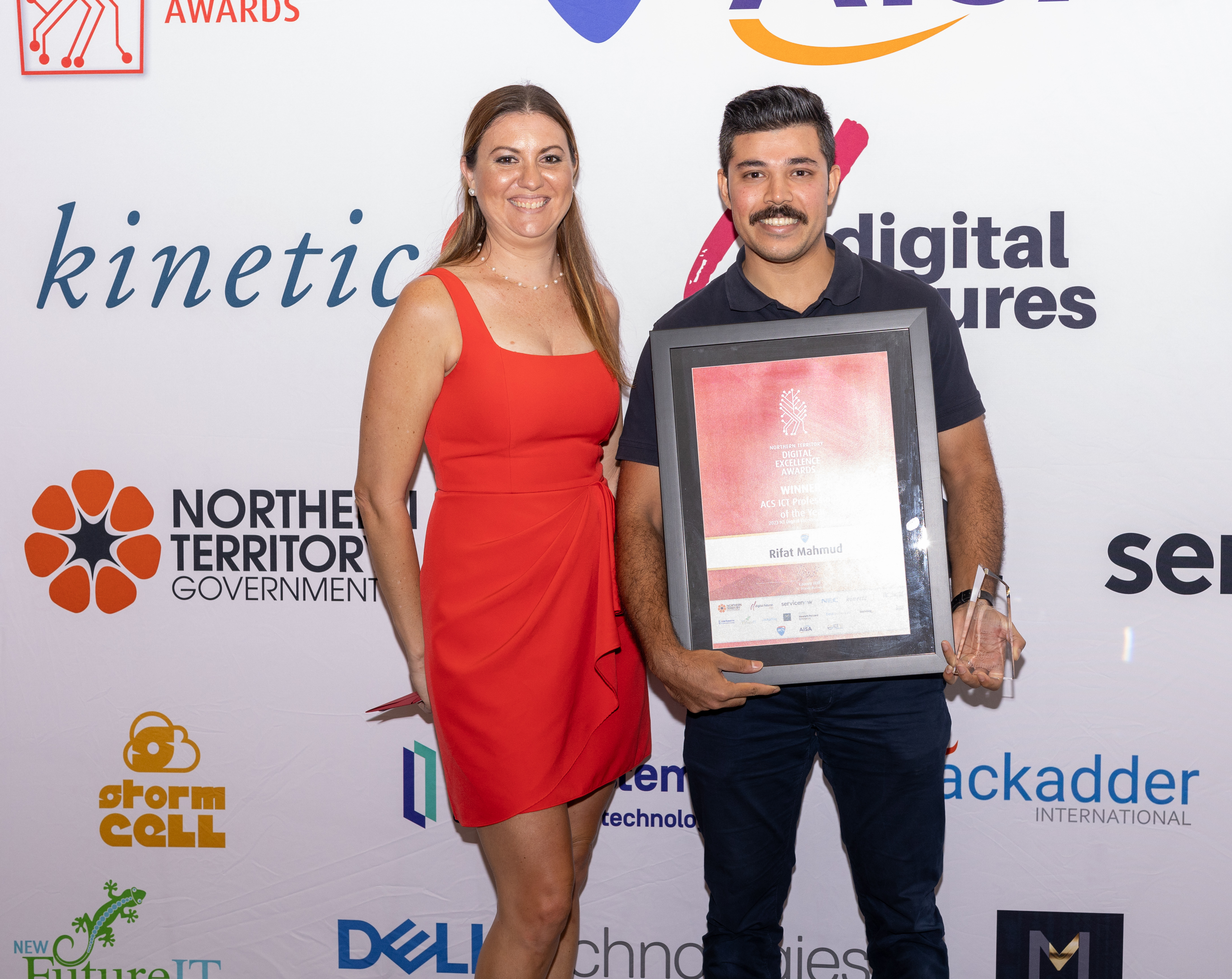 Rifat Mahmud receiving the ICT Professional of the Year 2023 award